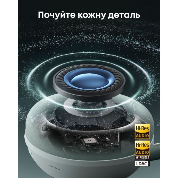 Фото - Навушники повнорозмірні бездротові Anker SoundСore Space 2 Green (D1402G61)